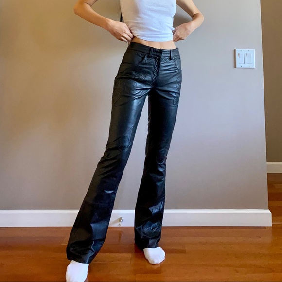 Zara | Pants u0026 Jumpsuits | Zara Limited Edition Leather Flare Pants |  Poshmark